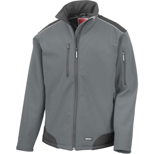 Kurtka Result Softshell Ripstop. Czarne kurtki męskie RESULT, na lato, m, bez wzorów, z elastanu, bez kaptura. Za 206.30 zł.
