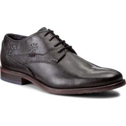 Półbuty BUGATTI - 311-16304-2514-1110 Dark Grey/Black. Czarne buty wizytowe męskie Bugatti, bez wzorów, z materiału, bez obcasa, bez zapięcia. W wyprzedaży za 239.00 zł.