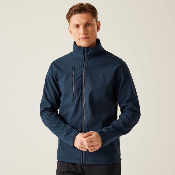 Kurtka softshell 3-warstwowa Regatta Ablaze. Niebieskie kurtki męskie Regatta, m, bez wzorów, z materiału, bez kaptura. Za 299.99 zł.