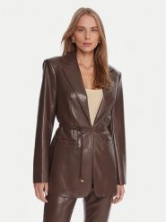 Marciano Guess Kurtka z imitacji skóry 5BGN04 7389A Brązowy Regular Fit. Brązowe kurtki damskie Marciano Guess, z aplikacjami, ze skóry, bez kaptura. Za 903.00 zł.