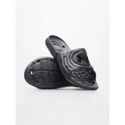 Klapki na basen na co dzień męskie UNDER ARMOUR sportowe. Czarne klapki męskie Under Armour, bez wzorów, bez zapięcia. Za 119.00 zł.