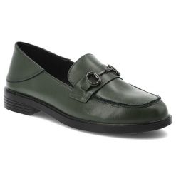 Zielone Półbuty Vinceza Eleganckie Obuwie Damskie. Zielone półbuty damskie VINCEZA, bez wzorów, ze skóry, eleganckie, bez obcasa, na obcasie, bez zapięcia. Za 129.00 zł.