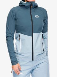Kurtka softshell damska Ortovox Punta Berrino Hooded Jacket. Niebieskie kurtki sportowe damskie ORTOVOX, xs, bez wzorów, z materiału, bez ramiączek, bez kaptura, trekkingowe. Za 962.49 zł.