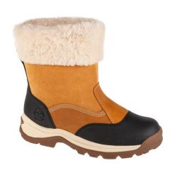 Buty Timberland White Ledge Pullon Wp TB1A2KUF231 żółte z futrem. Żółte śniegowce damskie z materiału, bez zapięcia. Za 916.73 zł.