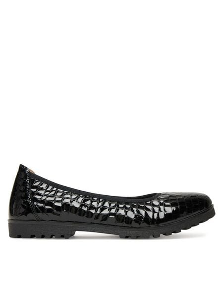 Caprice Baleriny 9-22151-45 Czarny. Czarne balerinki damskie Caprice, bez wzorów, ze skóry, bez obcasa, bez zapięcia. Za 172.99 zł.