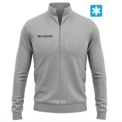 Bluza Givova Freetime unisex szaro-szara. Czarne bluzy damskie Givova, na lato, bez wzorów, sportowe, bez ramiączek, bez kaptura. Za 181.99 zł.