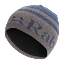 Czapka dzianinowa z logo Rab Logo Band Beanie. Niebieskie czapki damskie RAB, bez wzorów, z dzianiny, sportowe. Za 64.99 zł.