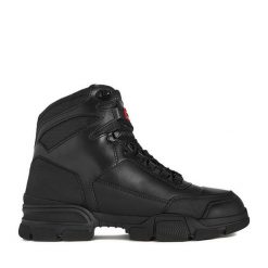 Trzewiki Hunter. Czarne botki męskie Hunter, bez wzorów, bez obcasa, bez zapięcia. Za 479.99 zł.