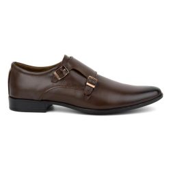 Olivier Skórzane buty wizytowe Monki 287LU ciemny brąz brązowe. Brązowe buty wizytowe męskie bez wzorów, z jeansu, bez obcasa, bez zapięcia. Za 367.89 zł.