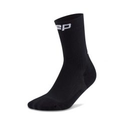 Męskie krótkie skarpety kompresyjne sportowe Core Run do połowy łydki CEP. Czarne skarpety męskie CEP, bez wzorów, z elastanu. Za 79.00 zł.