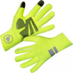 Rękawiczki rowerowe Endura Nemo FS260-Pro II. Żółte rękawiczki męskie ENDURA, na zimę, bez wzorów, z materiału. Za 129.99 zł.