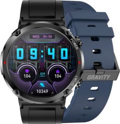 Smartwatch Gravity Zegarek męski SMARTWATCH GRAVITY GT21-5 BK/BU/BK. Zegarki męskie Gravity, bez wzorów. Za 198.96 zł.