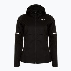 Kurtka do biegania damska Mizuno Thermal Charge BT. Czarne kurtki sportowe damskie Mizuno, bez wzorów, bez ramiączek, bez kaptura, do biegania. Za 339.99 zł.