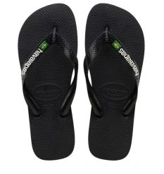 Klapki Havaianas Model 4110850 Kolor Czarny. Czarne klapki męskie Havaianas, bez wzorów, z gumy, bez zapięcia. Za 61.49 zł.