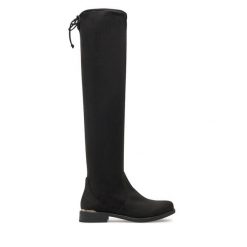 Muszkieterki Call It Spring. Czarne kozaki damskie Call it Spring, bez wzorów, bez obcasa, na płaskiej podeszwie, bez zapięcia. Za 439.99 zł.