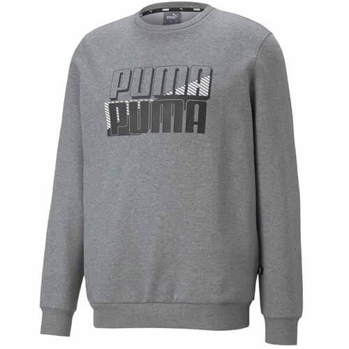 Bluza sportowa męska Puma Power Logo. Szare bluzy sportowe męskie Puma, m, bez wzorów, bez kaptura. Za 228.00 zł.