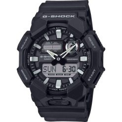 Zegarek Męski Casio G-Shock GA-010-1AER. Czarne zegarki męskie Casio, bez wzorów, z włókna. Za 612.00 zł.