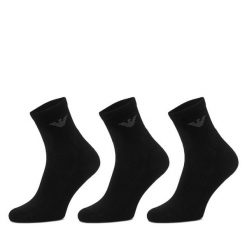 Skarpety krótkie Emporio Armani Underwear. Czarne skarpety męskie Emporio Armani Underwear, bez wzorów. Za 129.99 zł.