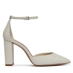 Półbuty Aldo. Białe półbuty damskie Aldo, bez wzorów, bez obcasa, na obcasie, bez zapięcia. Za 469.99 zł.