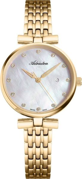 Zegarek Adriatica Zegarek damski Adriatica A3736.114ZQ CYRKONIE złoty. Żółte zegarki damskie Adriatica, złote. Za 770.00 zł.