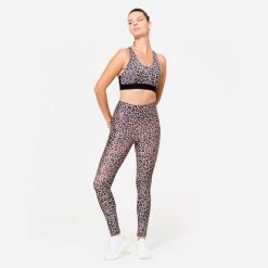 Stanik sportowy Domyos. Czarne koszulki sportowe damskie DOMYOS, xl, bez wzorów, z elastanu, bez ramiączek, na jogę i pilates. Za 69.99 zł.