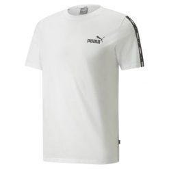 Koszulka Puma ESS+ Tape. Białe koszulki sportowe męskie Puma, m, bez wzorów, bez ramiączek, na jogę i pilates. Za 168.00 zł.