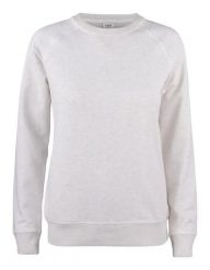 Clique Premium OC Roundneck Women bluza damska z bawełny organicznej. Szare bluzy damskie CLIQUE, s, bez wzorów, z bawełny, eleganckie, bez ramiączek, bez kaptura. Za 233.98 zł.