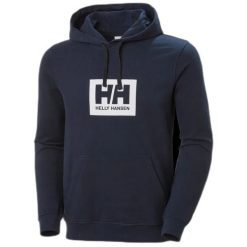 Bluza z kapturem Helly Hansen box. Niebieskie bluzy sportowe męskie Helly Hansen, m, bez wzorów, z bawełny, z kapturem. Za 298.55 zł.