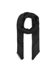 Calvin Klein Szal Emblem Aop Tonal LV04D8063G Czarny. Czarne rękawiczki damskie Calvin Klein, bez wzorów, z wiskozy. Za 259.99 zł.