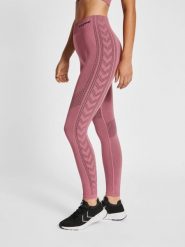 Damskie legginsy mid-rise Hummel Shaping. Brązowe legginsy damskie Hummel, bez wzorów, z dzianiny. Za 175.50 zł.