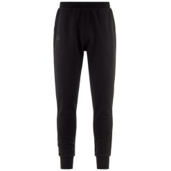 Spodnie dresowe Kappa Zant. Czarne spodnie materiałowe męskie Kappa, bez wzorów, z dresówki. Za 215.00 zł.