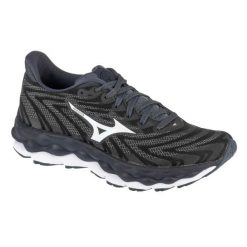 Buty Damskie Bieganie Wave Sky 8. Czarne obuwie trekkingowe damskie Mizuno, bez zapięcia. Za 778.99 zł.