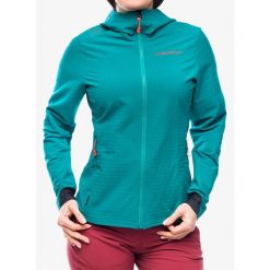 Kurtka softshell damska La Sportiva Descender Storm Jacket. Niebieskie kurtki sportowe damskie La Sportiva, bez wzorów, z softshellu, bez ramiączek, bez kaptura, trekkingowe. Za 701.99 zł.