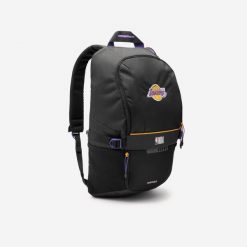 Plecak do koszykówki Tarmak NBA Los Angeles Lakers 25 L. Czarne plecaki męskie TARMAK, bez wzorów, z materiału, młodzieżowe. Za 129.99 zł.