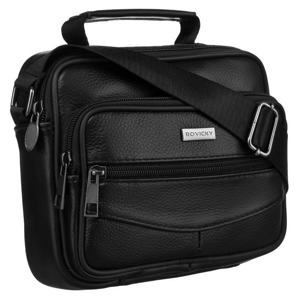 Męska torba na ramię ze skóry naturalnej R-13202-S Rovicky. Torby na ramię męskie ROVICKY, ze skóry, na ramię. Za 44.99 zł.