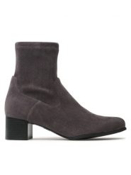 Caprice Botki 9-25316-41 Szary. Szare botki damskie Caprice, bez wzorów, z materiału, bez obcasa, na słupku, bez zapięcia. Za 349.99 zł.