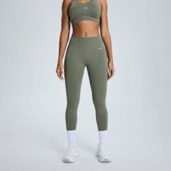 Legginsy Low Sculpt Scrunch - Szarozielony. Zielone legginsy damskie JOY STUDIO, bez wzorów, z materiału. Za 213.00 zł.