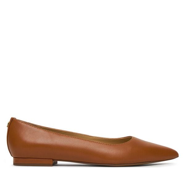 Baleriny LAUREN RALPH LAUREN. Brązowe balerinki damskie Lauren Ralph Lauren, bez wzorów, bez obcasa, bez zapięcia. Za 566.99 zł.