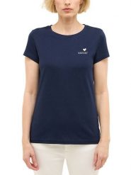 Damski T-Shirt Mustang Style Loa Navy Blazer 1016509 5324. Niebieskie t-shirty damskie Mustang, l, bez wzorów, bez kołnierzyka, bez ramiączek. Za 69.99 zł.