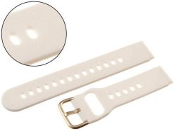 Pasek gumowy do smartwatch U01 - beżowy/rosegold - 20mm. Brązowe zegarki smartwatch Pacific, bez wzorów, z gumy. Za 42.18 zł.