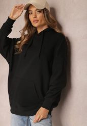 Czarna Bluza z Kapturem Foss. Czarne bluzy damskie Renee, s, bez wzorów, z dzianiny, casualowe, bez ramiączek, z kapturem. Za 84.99 zł.