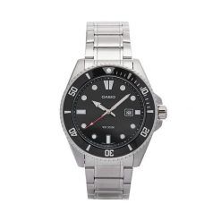 Zegarek Casio. Szare zegarki męskie Casio, bez wzorów, srebrne. Za 449.99 zł.