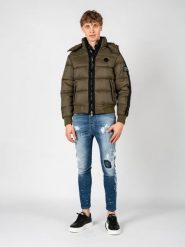 Plein Sport Kurtka | UPPS29F | Mężczyzna | Zielony. Zielone kurtki sportowe męskie Plein Sport, m, bez wzorów, z poliamidu. W wyprzedaży za 729.00 zł.