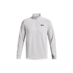 Bluza fitness męska Under Armour Armour Fleece 1/4 Zip. Szare bluzy męskie Under Armour, m, bez wzorów, sportowe, bez ramiączek, bez kaptura. Za 149.99 zł.