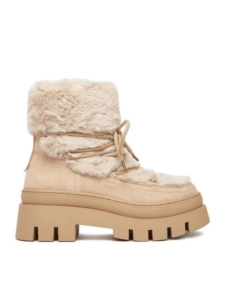 DeeZee Śniegowce HX21069-13 Beżowy. Brązowe śniegowce damskie DeeZee, z materiału, bez zapięcia. Za 229.99 zł.