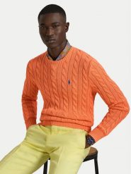 Polo Ralph Lauren Sweter 710775885529 Pomarańczowy ciemny Regular Fit. Brązowe swetry męskie Polo Ralph Lauren, m, bez wzorów, z bawełny, bez kołnierzyka, bez ramiączek. Za 949.99 zł.