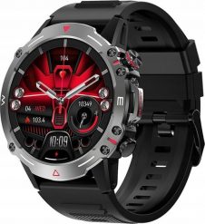 Smartwatch Veltori VT110-1 Czarny Pasek Silikonowy. Czarne zegarki smartwatch Gino Rossi, bez wzorów. Za 148.85 zł.