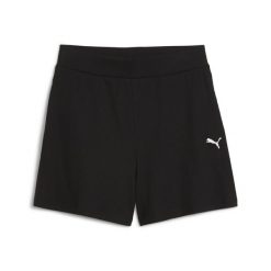 Damskie prążkowane szorty ESS ELEVATED 5" z wysokim stanem PUMA Black. Czarne szorty damskie Puma, bez wzorów, prążkowane, z podwyższonym stanem. Za 174.00 zł.