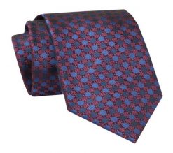 Męski Krawat - ALTIES - Klasyczny - Delikatne Groszki. Niebieskie krawaty i muchy Alties, bez wzorów, z tkaniny, eleganckie. Za 49.00 zł.