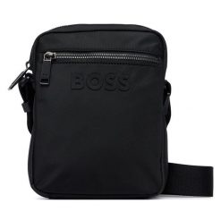 Saszetka BOSS. Czarne saszetki i nerki męskie Boss, bez wzorów. Za 449.99 zł.